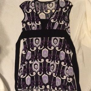 Purple and Black patterned tunic